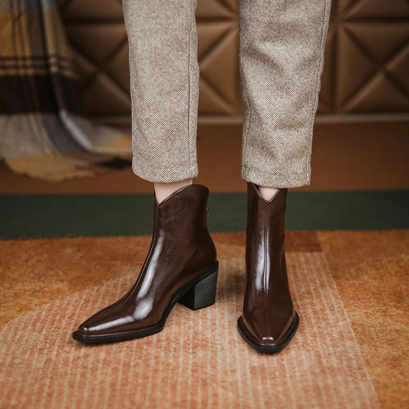 Dana - Spitze Lederstiefeletten
