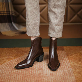 Dana - Spitze Lederstiefeletten
