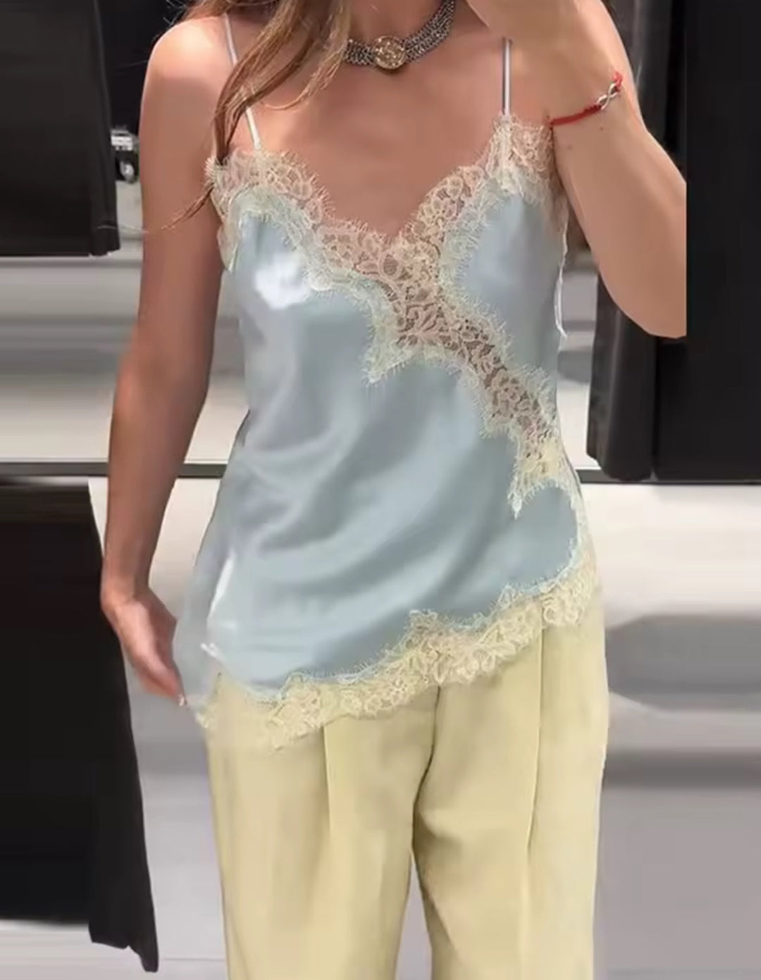 Fritzi - Satin-Spitzen-Top