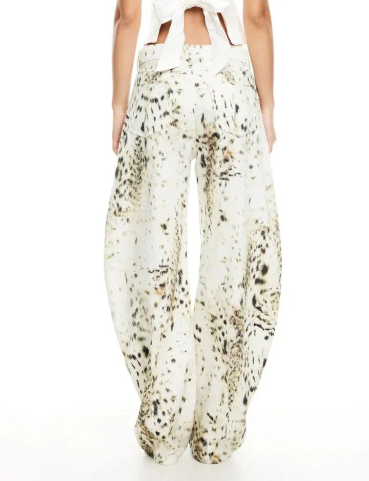 Ella - Leopard Wide Leg Jeans