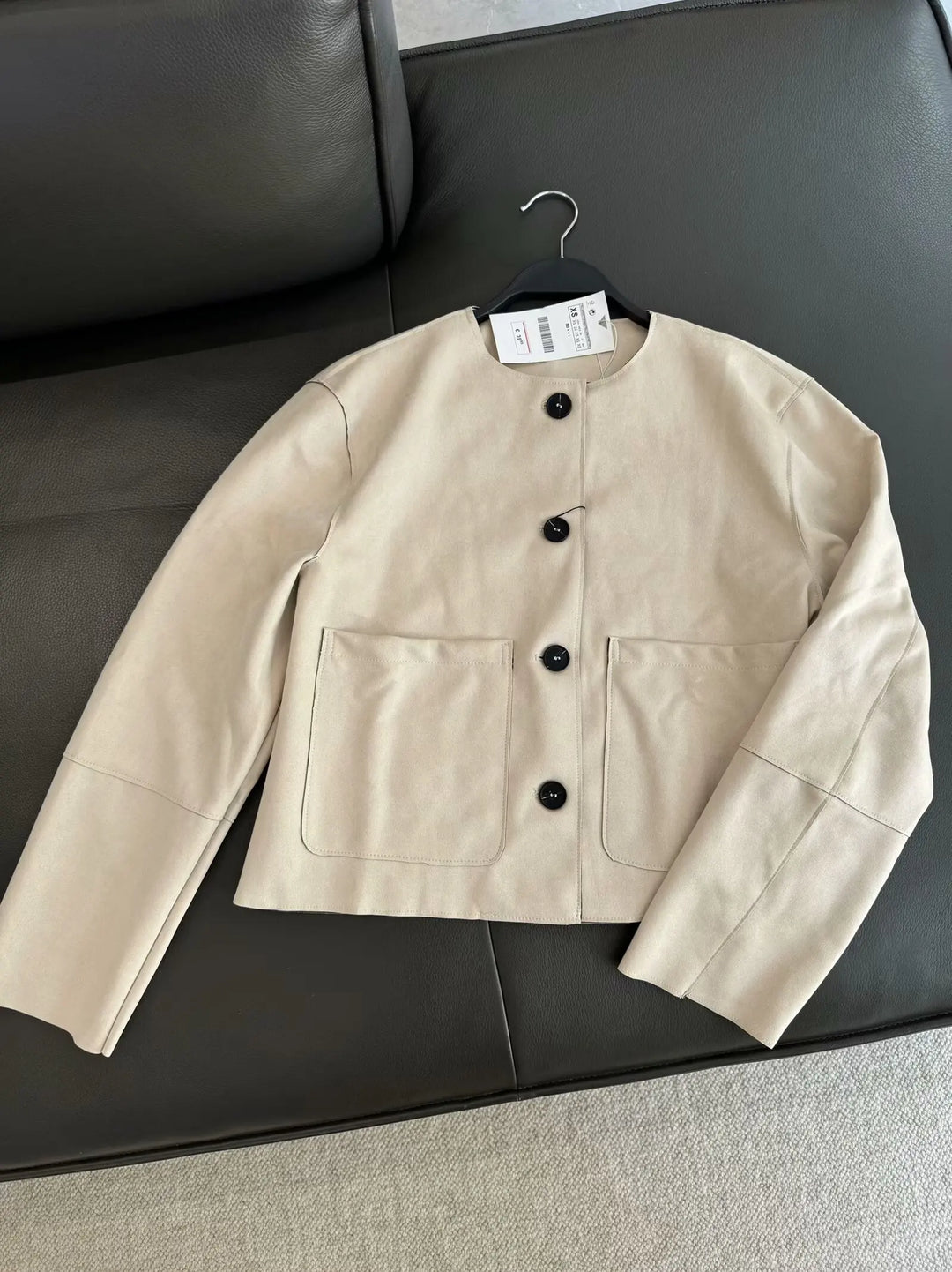 Silja - Jacke in Wildlederoptik
