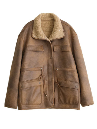 Svenja - Oversized Velours-Jacke