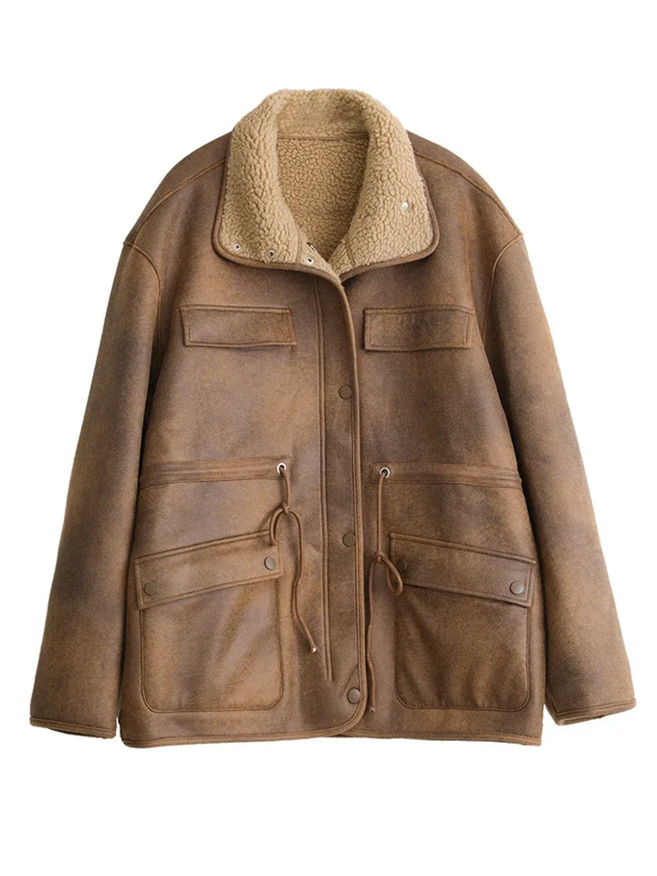 Svenja - Oversized Velours-Jacke