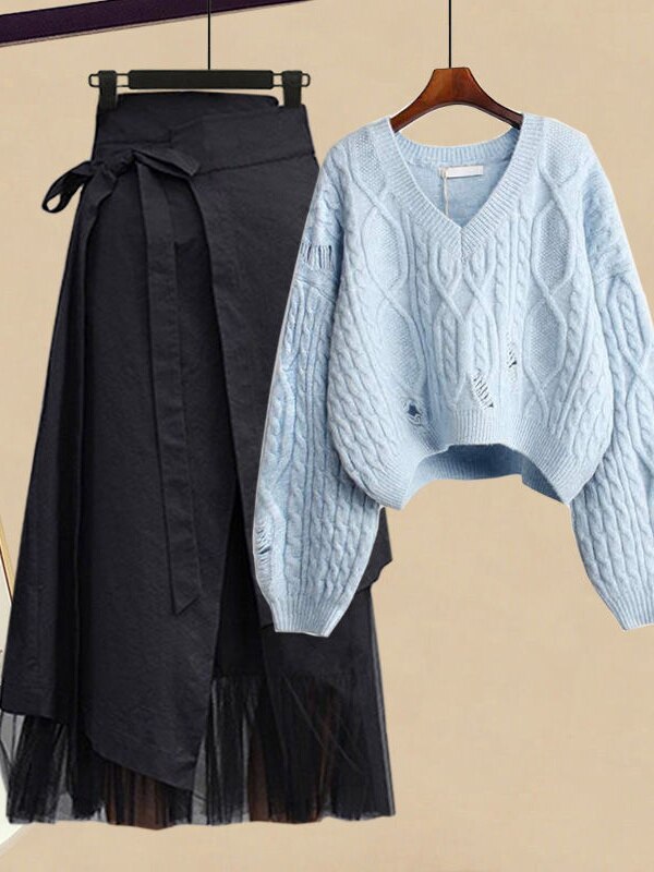Valerie - Pullover mit Mesh-Rock