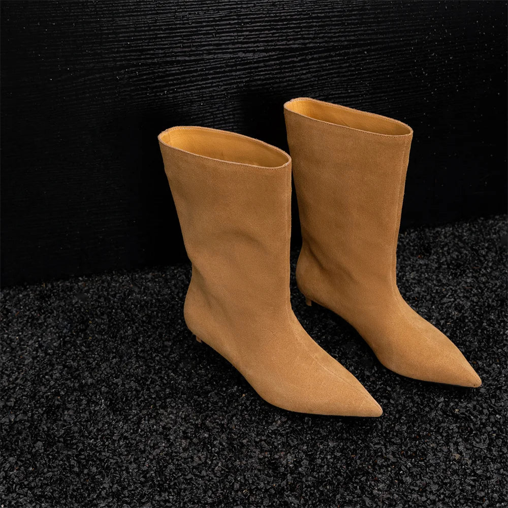 Hilde - Velours-Stiefeletten