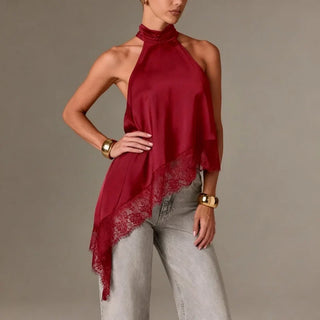 Liesel - Satin-Spitzen-Top