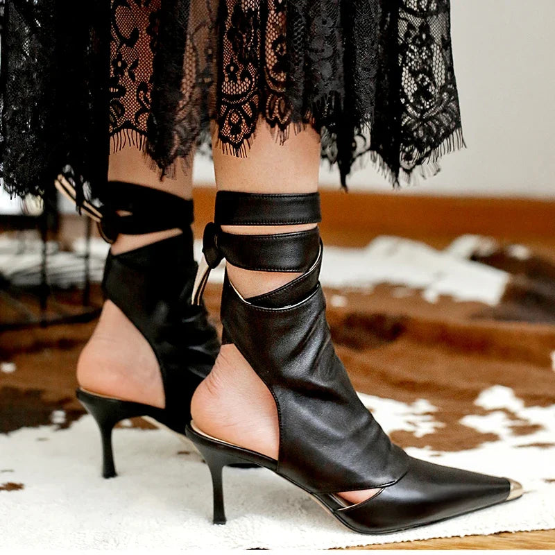 Anna - Lederstiefel mit Schnalle