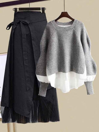 Valerie - Pullover mit Mesh-Rock