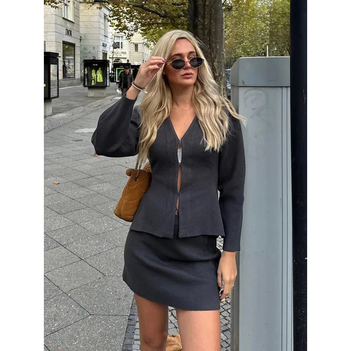 Inge - Strickset mit Rock