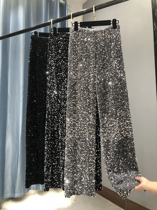 Svenja - Weite Paillettenhose