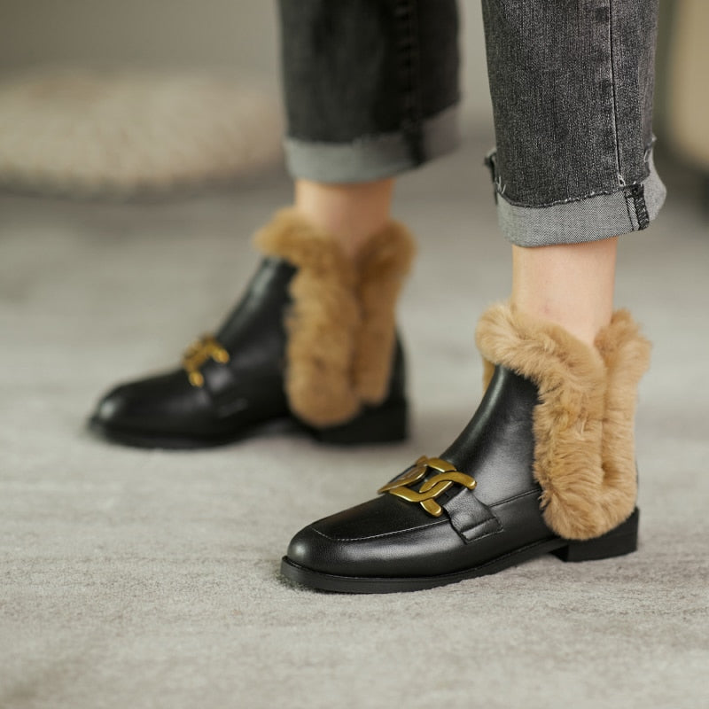 Kerstin - Slipper mit Fell