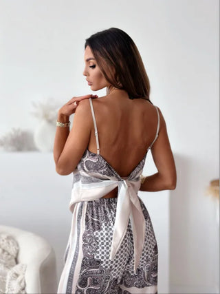 Toni - Satin-Set mit weiter Hose