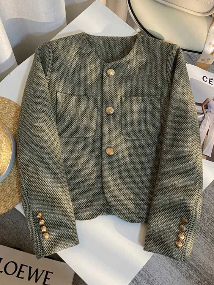 Pia - Jacke mit Rundhals