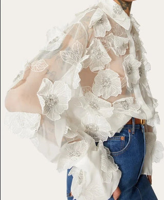 Birgit - Mesh-Bluse