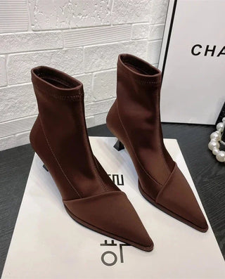 Ylvi - Satin-Stiefeletten