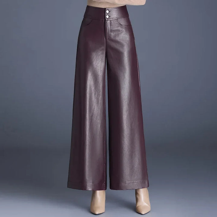 Lene - Weite Kunstlederhose