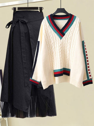 Valerie - Pullover mit Mesh-Rock