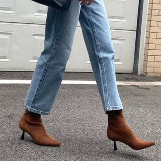 Jette - Stiefel in Wildlederoptik