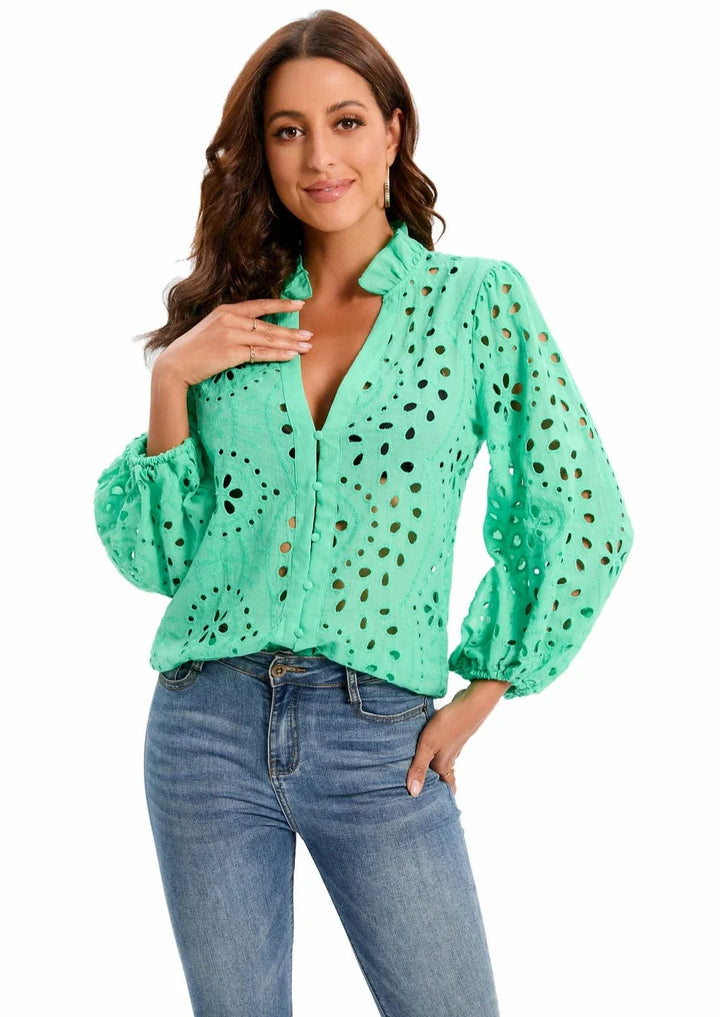 Barbara - Bestickte Bluse