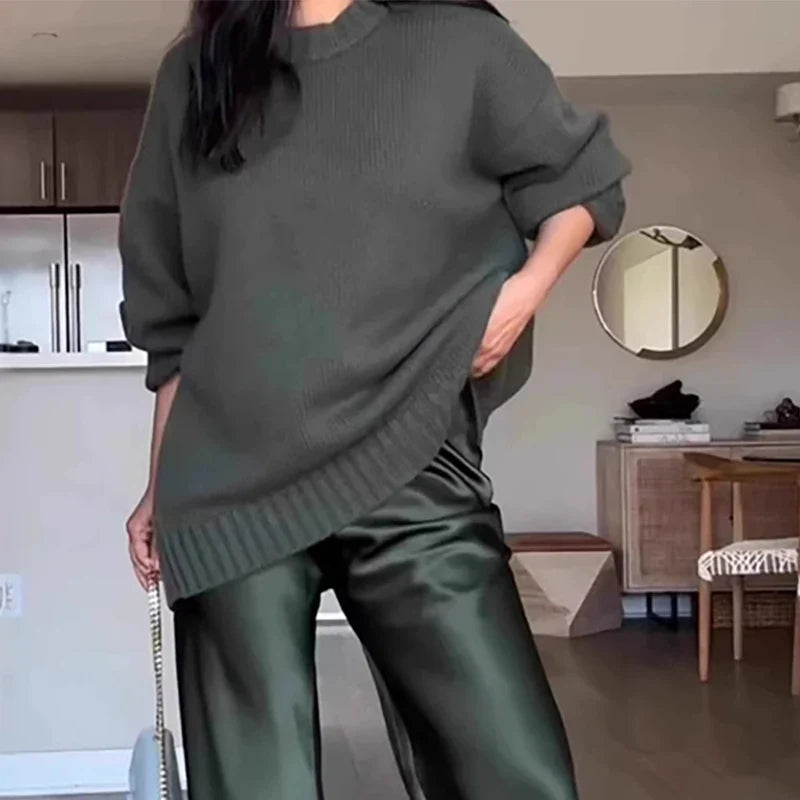 Emilia - Strickset mit Satin