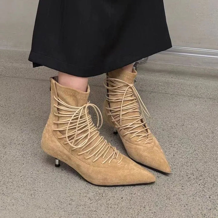 Beate - Velours-Stiefeletten