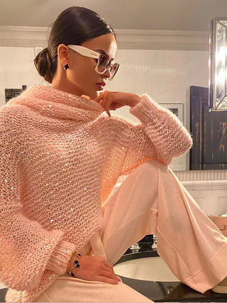 Alma - Paillettenpullover