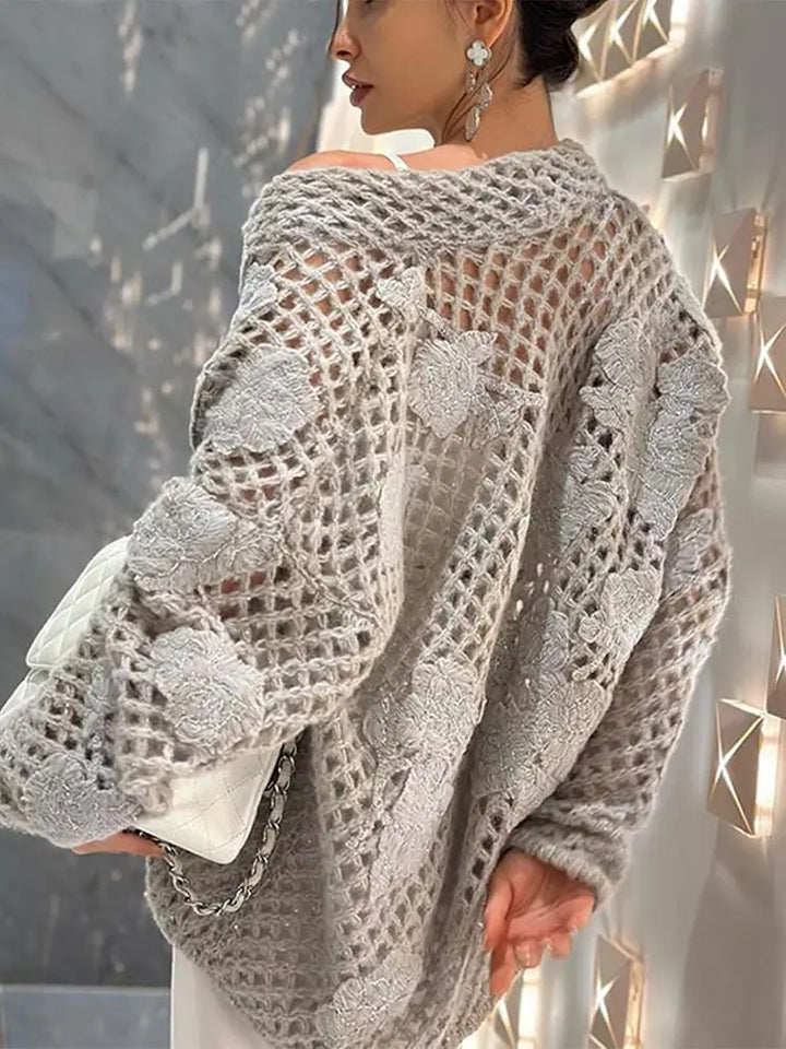Bettina - Pailletten-Strickjacke
