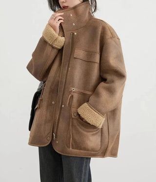 Svenja - Oversized Velours-Jacke