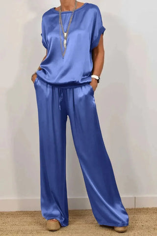 Svea - Satin-Set mit weiter Hose
