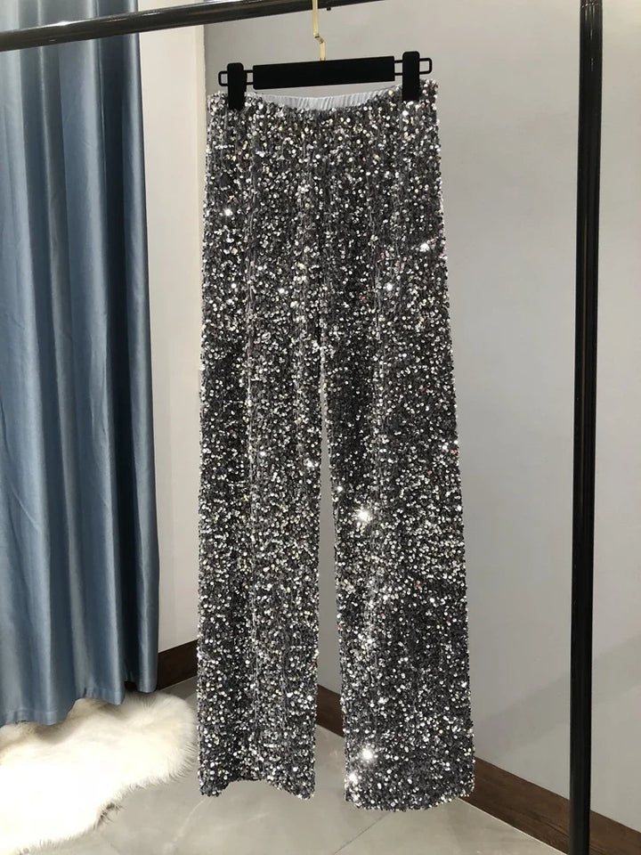 Svenja - Weite Paillettenhose