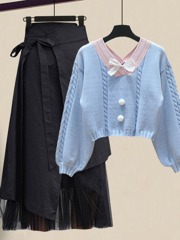 Valerie - Pullover mit Mesh-Rock