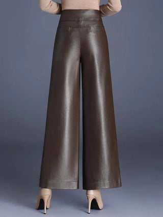 Lene - Weite Kunstlederhose