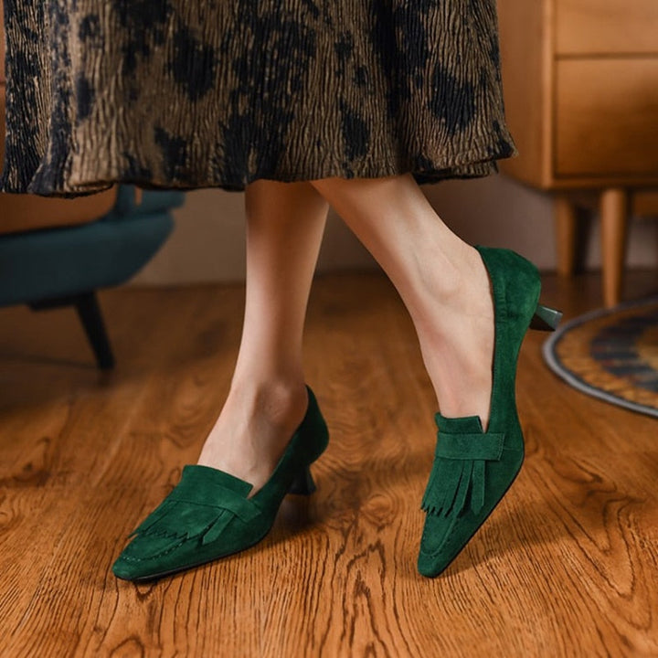 Marina - Lederslipper mit Absatz