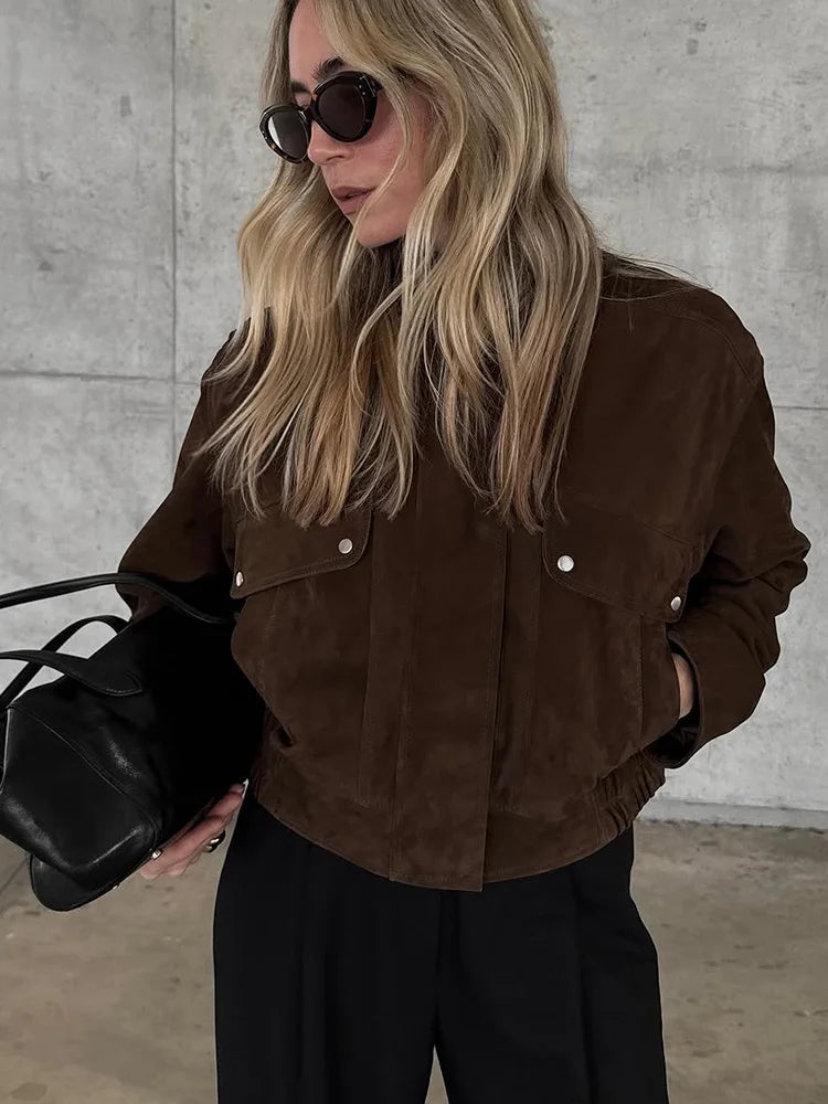 Monika - Jacke in Wildlederoptik