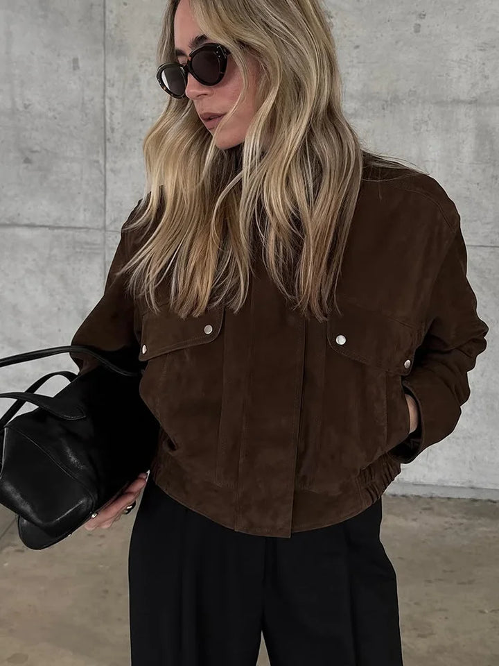 Monika - Jacke in Wildlederoptik