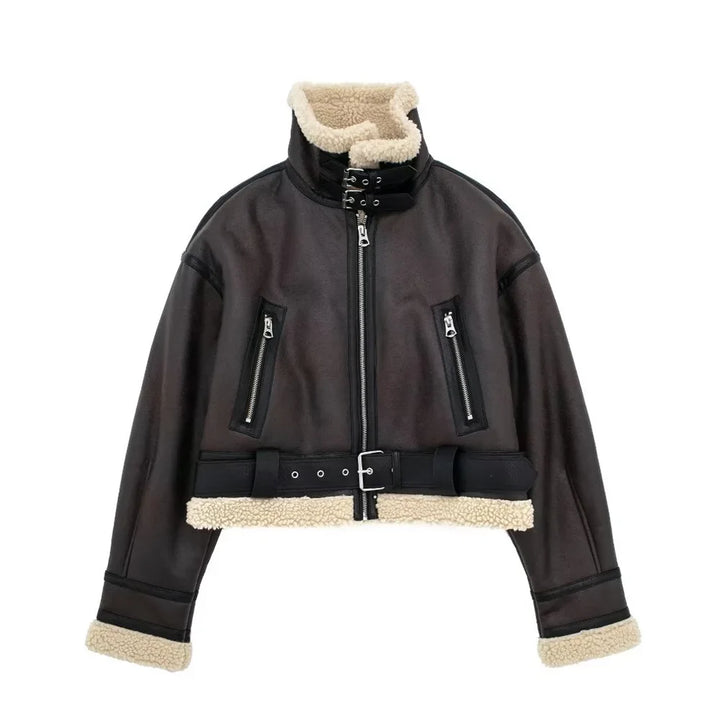 Charlotte - Lammfelljacke