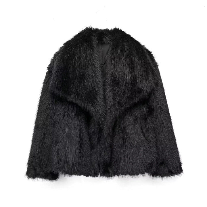 Lia - Oversized Kunstfellmantel