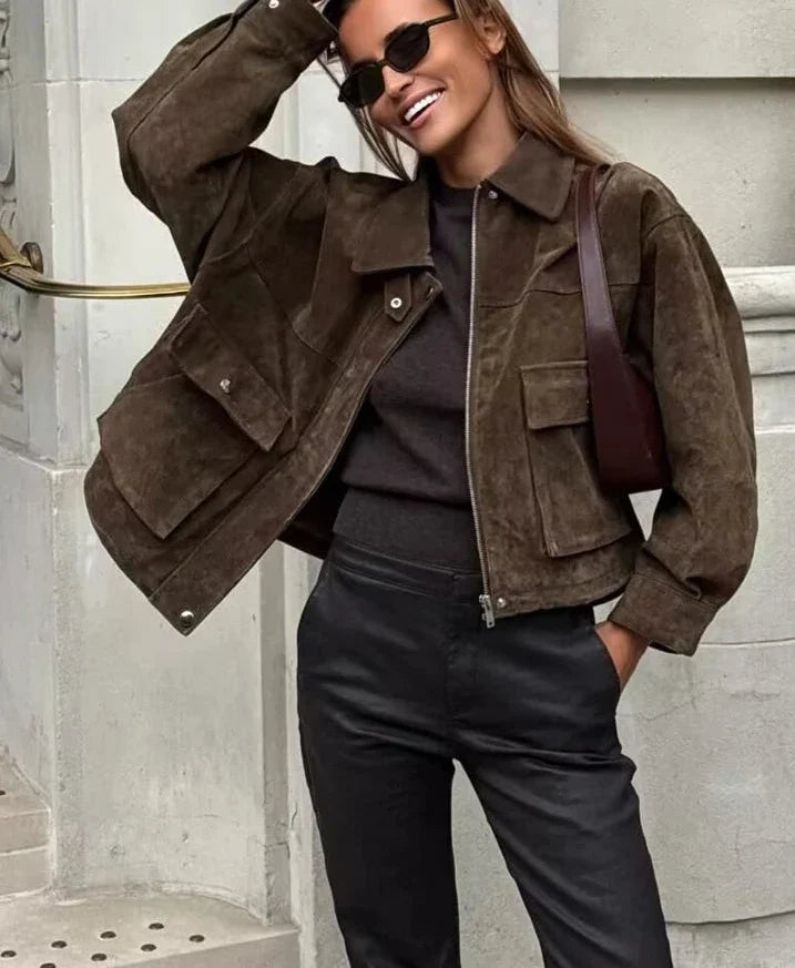 Christine - Jacke in Wildlederoptik