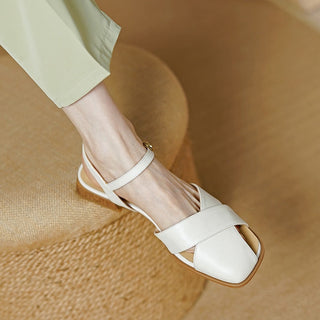 Julia - Ledersandalen mit Blockabsatz