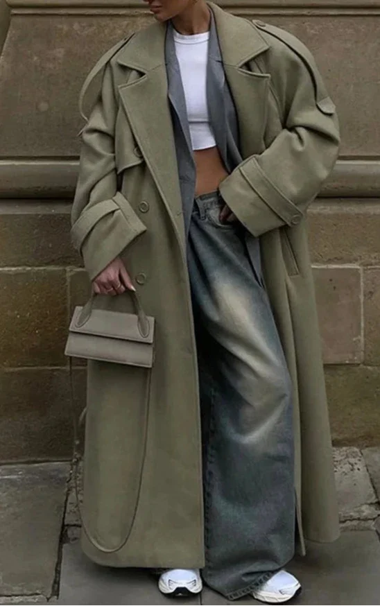 Corinna - Wollmantel mit Gürtel