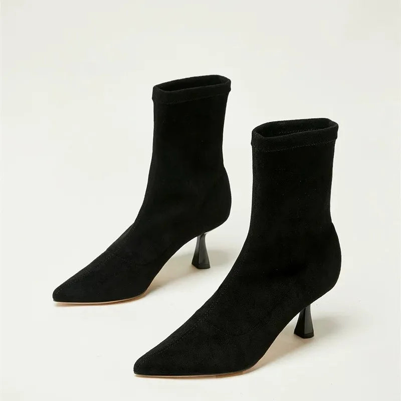 Jette - Stiefel in Wildlederoptik