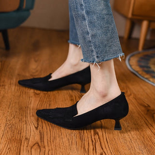 Marina - Lederslipper mit Absatz