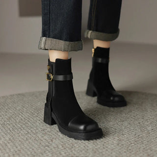 Ottilie - Velours-Stiefeletten