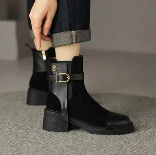 Ottilie - Velours-Stiefeletten
