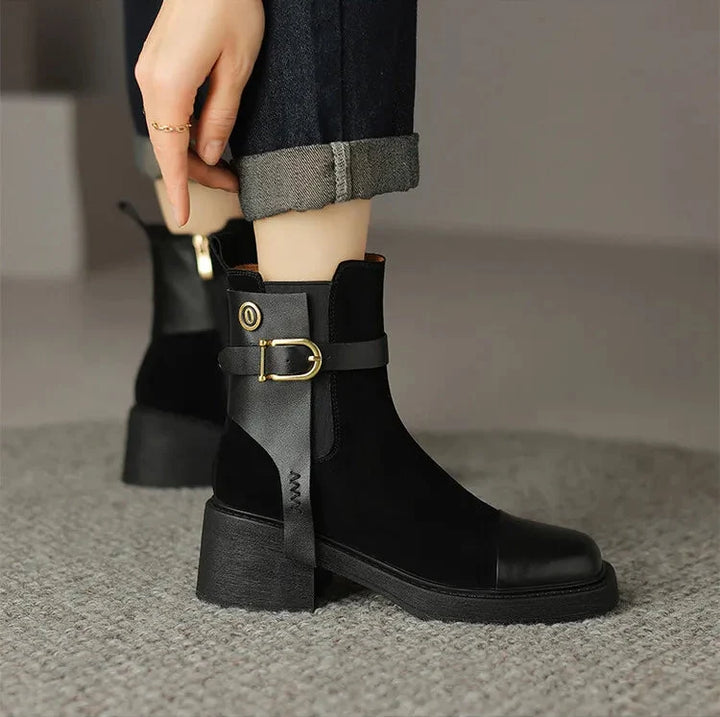 Ottilie - Velours-Stiefeletten