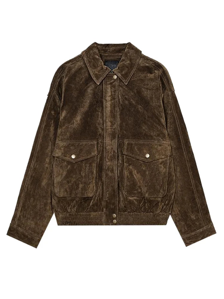 Gesa - Jacke in Wildlederoptik