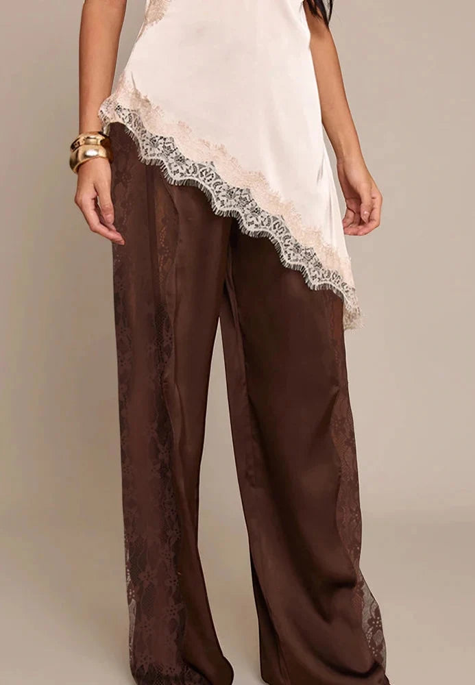 Doris - Satinhose mit Spitze