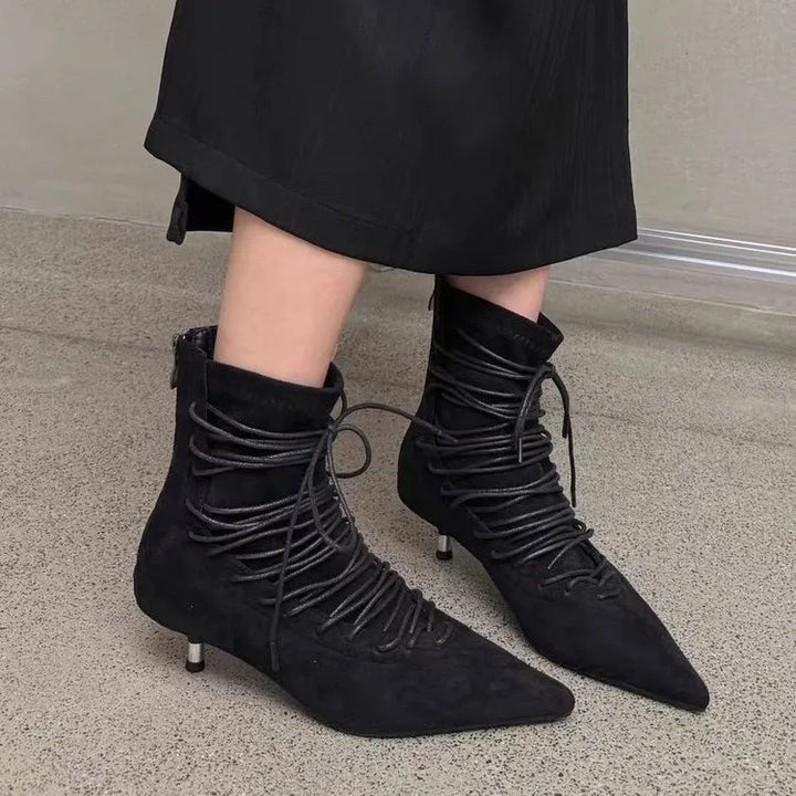 Beate - Velours-Stiefeletten