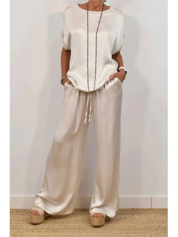 Svea - Satin-Set mit weiter Hose