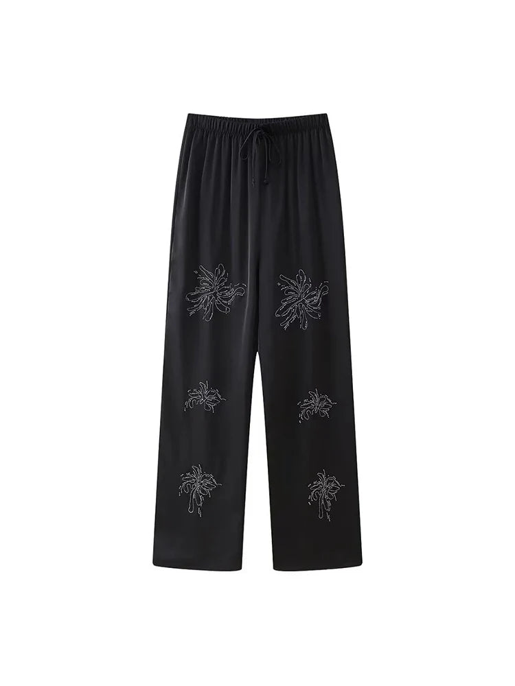 Liv - Besticktes Set mit weiter Hose